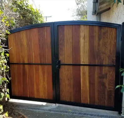Cedar and Black Steel Gate, Side Gate